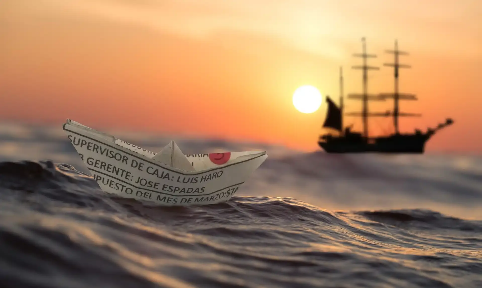Papierschiff in die Zukunft